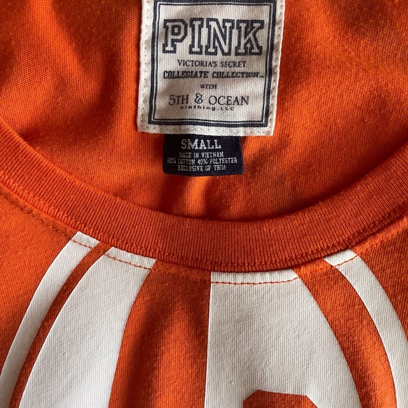Victorias Secret PINK SU Syracuse University Otto the Orange Collegiate T-Shirt - Picture 4 of 5